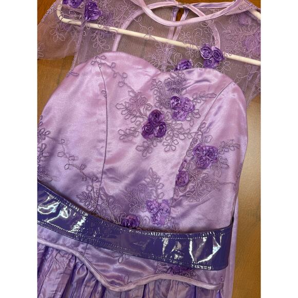 Disney Chasing Fireflies Descendents Mal Dress Girls Size 12 Halloween Costume - Picture 3 of 8